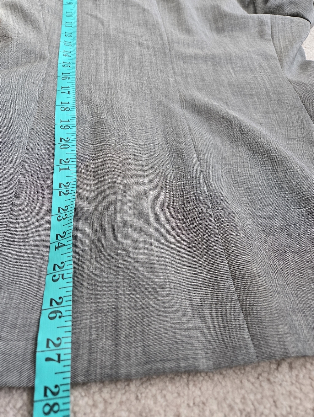 MAX MARA Virgin Wool And Mohair Lightweight Gray Single-Button Blazer. Size 8 - Picture 14 of 14